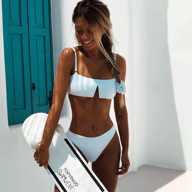 2019 Sexy Halter Thong Bikinis Women Swimwear