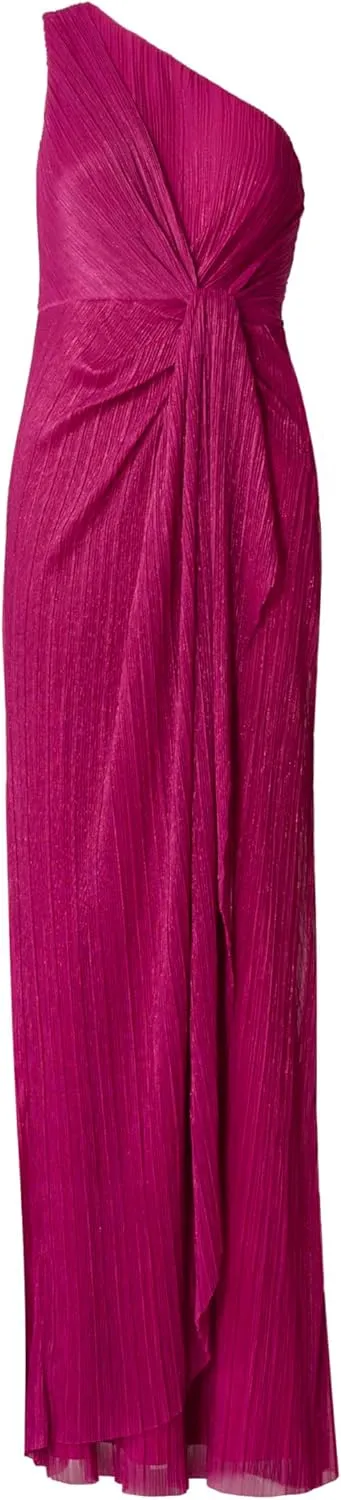 Adrianna Papell Women's Stardust Pleated Draped Gown