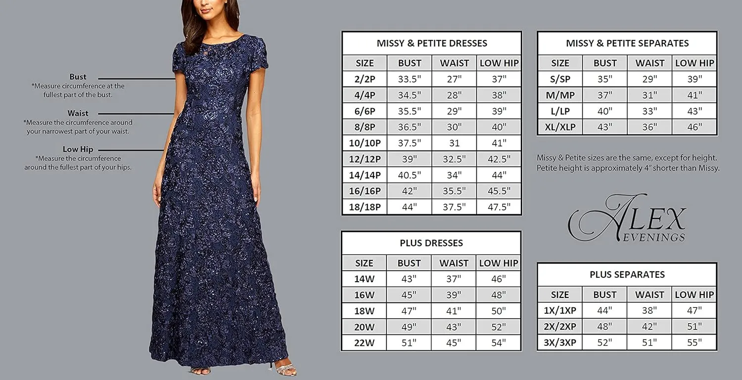 Alex Evenings Women's Long Sleeveless Mother of The Bride Dress with Shawl (Petite and Regular Sizes)
