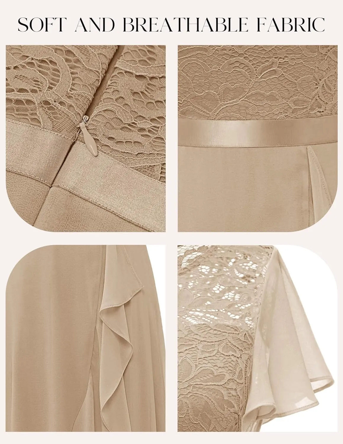 BeryLove Formal Dresses for Women 2025 Wedding Guest with Slit Cocktail Elegant Lace Long Prom Dress