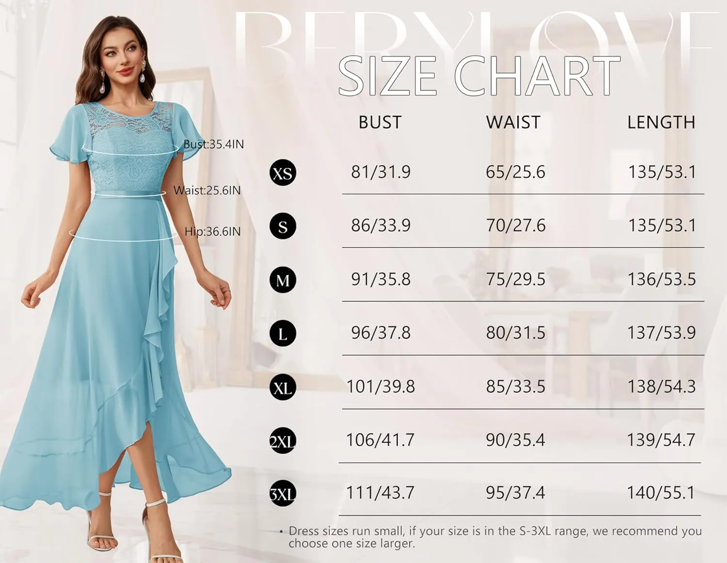 BeryLove Formal Dresses for Women 2025 Wedding Guest with Slit Cocktail Elegant Lace Long Prom Dress