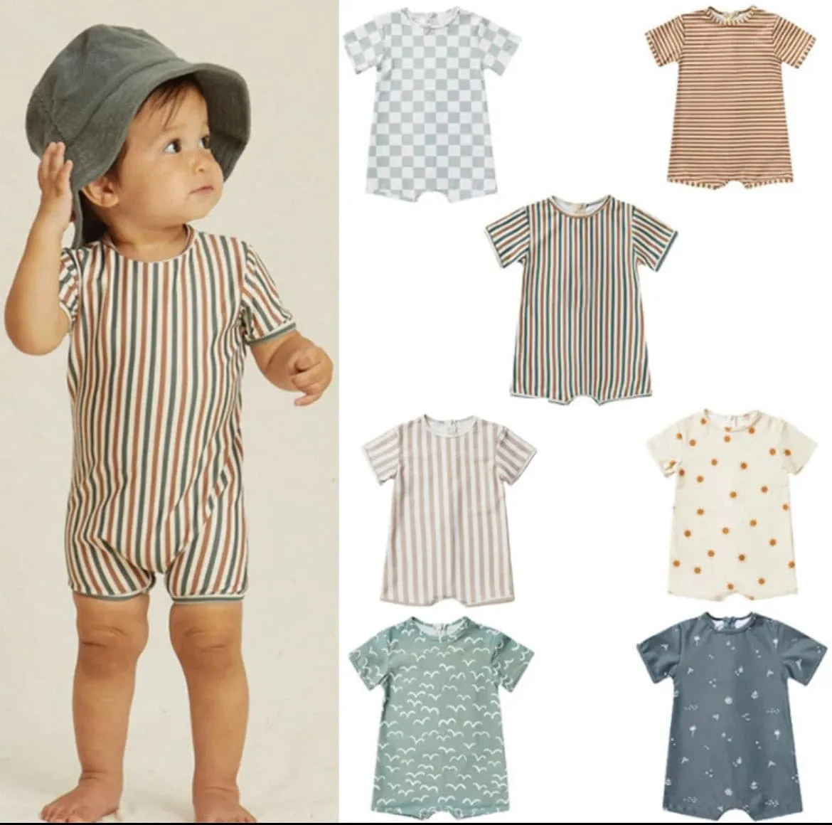 Boys Swimwear/ Unisex Swimwear- Boho Stripes Print