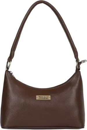 Brown Genuine Leather Hobo Bag  Versatile Crossbody Purse, Soft Leather Satchel, Stylish Tote Shoulder Handbag for Women (H 7.25" x W 10.5" x D 4.25").