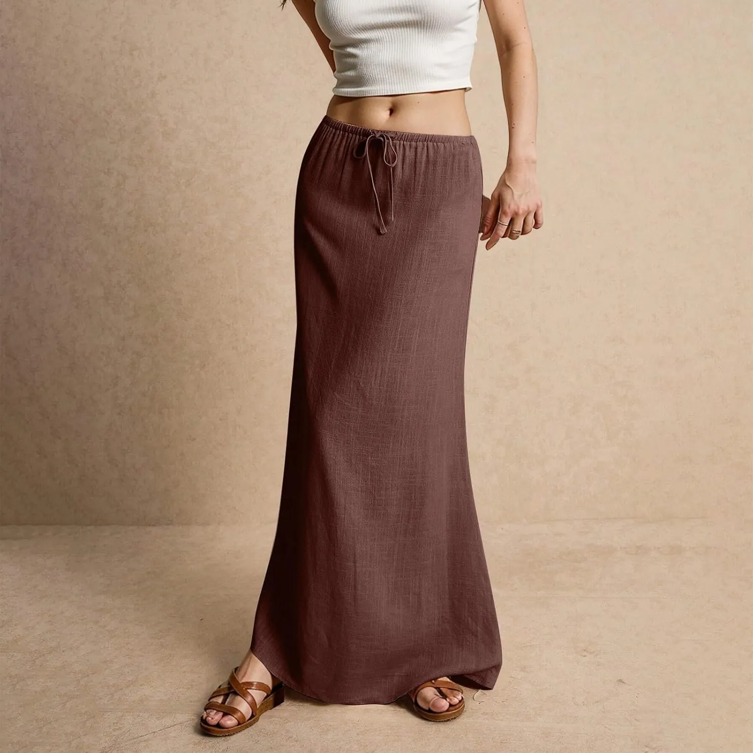 COTECRAM 2025 Women Long Skirt Summer Flowy Casual Lightweight Elegant Cocktail Party Wedding Flared A-Line Maxi Skirts