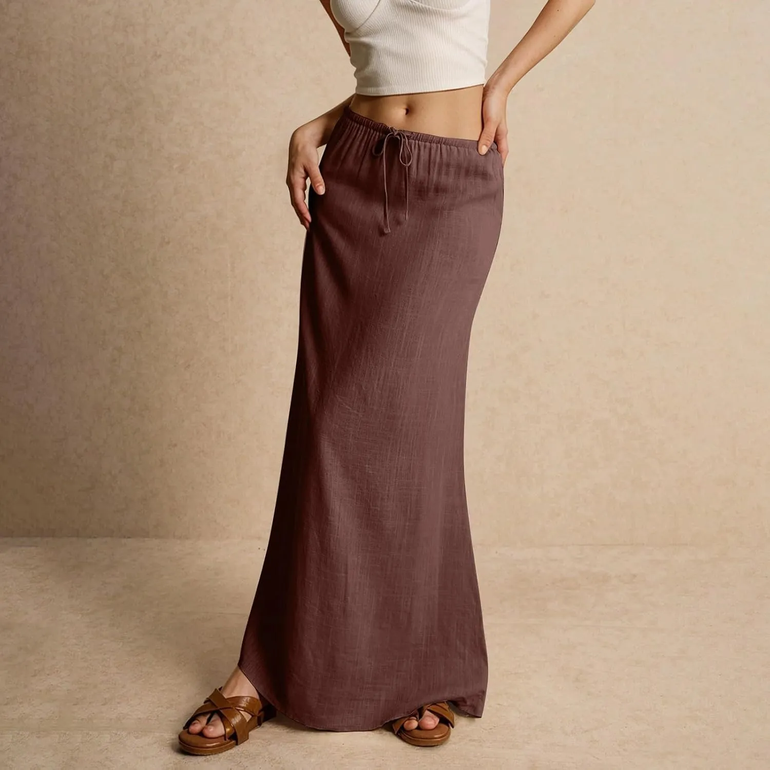 COTECRAM 2025 Women Long Skirt Summer Flowy Casual Lightweight Elegant Cocktail Party Wedding Flared A-Line Maxi Skirts