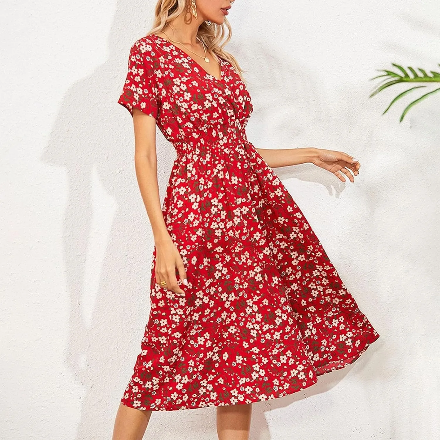 Dresses for Women 2025 Dresses for Women 2025 Casual XL Floral Print Swing Swing Flowy