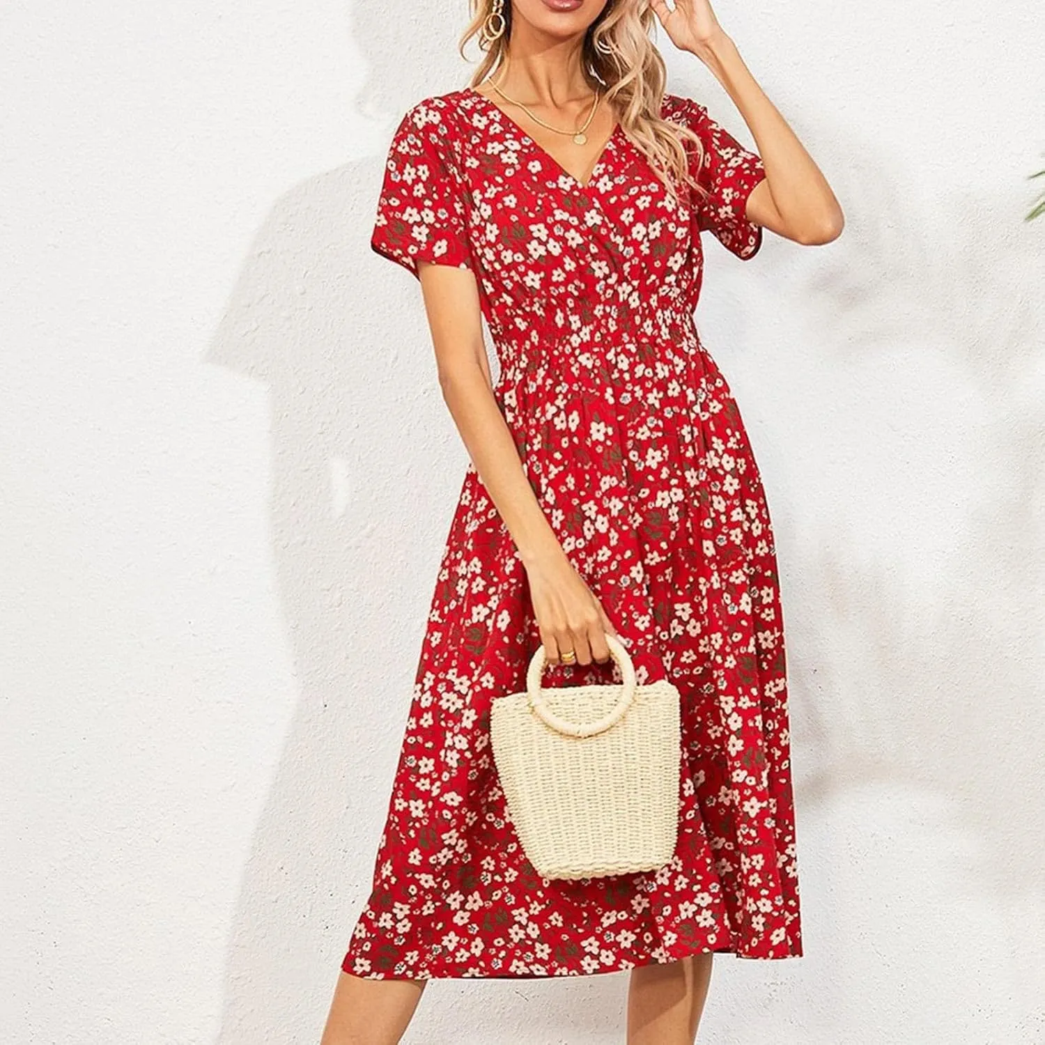 Dresses for Women 2025 Dresses for Women 2025 Casual XL Floral Print Swing Swing Flowy
