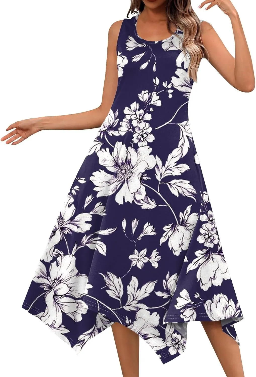 Dresses for Women 2025 Spring Summer Maxi Dresses for Women Sundress Sleeveless Swing Cotton Summer