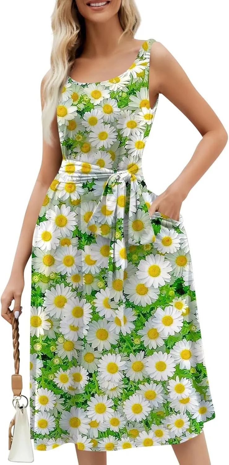 Easter Dress for Women Spring Summer Casual Dresses for Women 2025 Casual Boho Floral Print