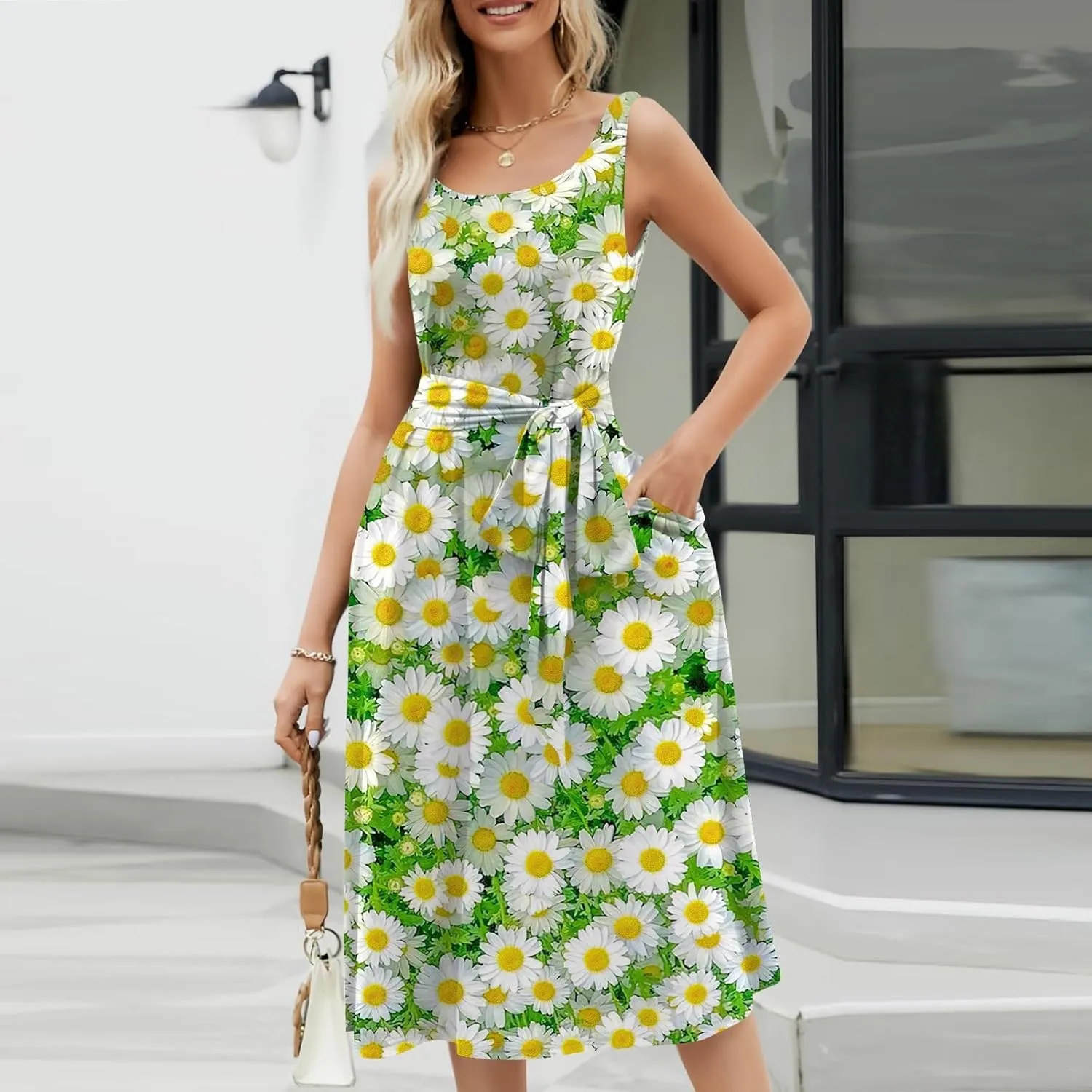 Easter Dress for Women Spring Summer Casual Dresses for Women 2025 Casual Boho Floral Print