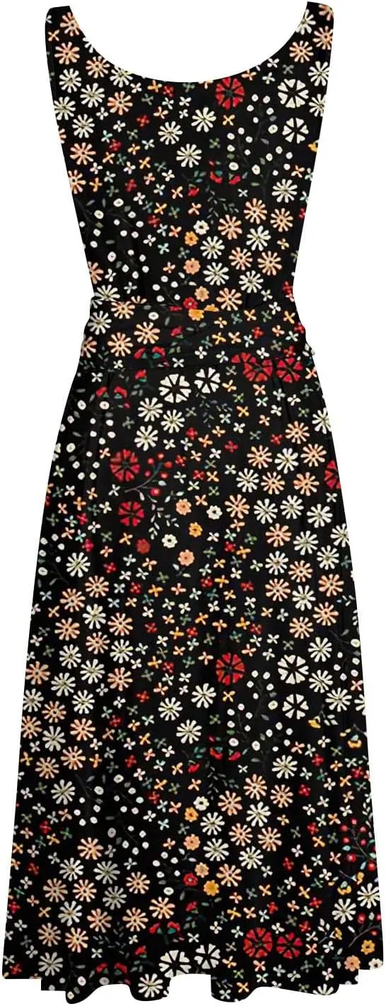 Easter Dress for Women Spring Summer Casual Dresses for Women 2025 Casual Boho Floral Print