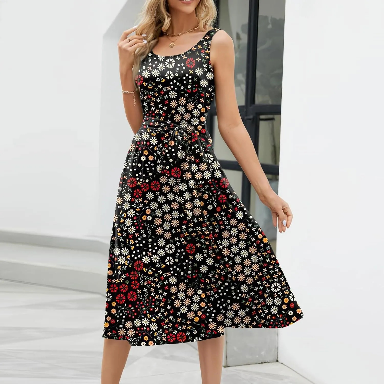Easter Dress for Women Spring Summer Casual Dresses for Women 2025 Casual Boho Floral Print
