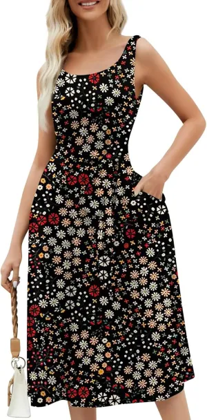 Easter Dress for Women Spring Summer Casual Dresses for Women 2025 Casual Boho Floral Print