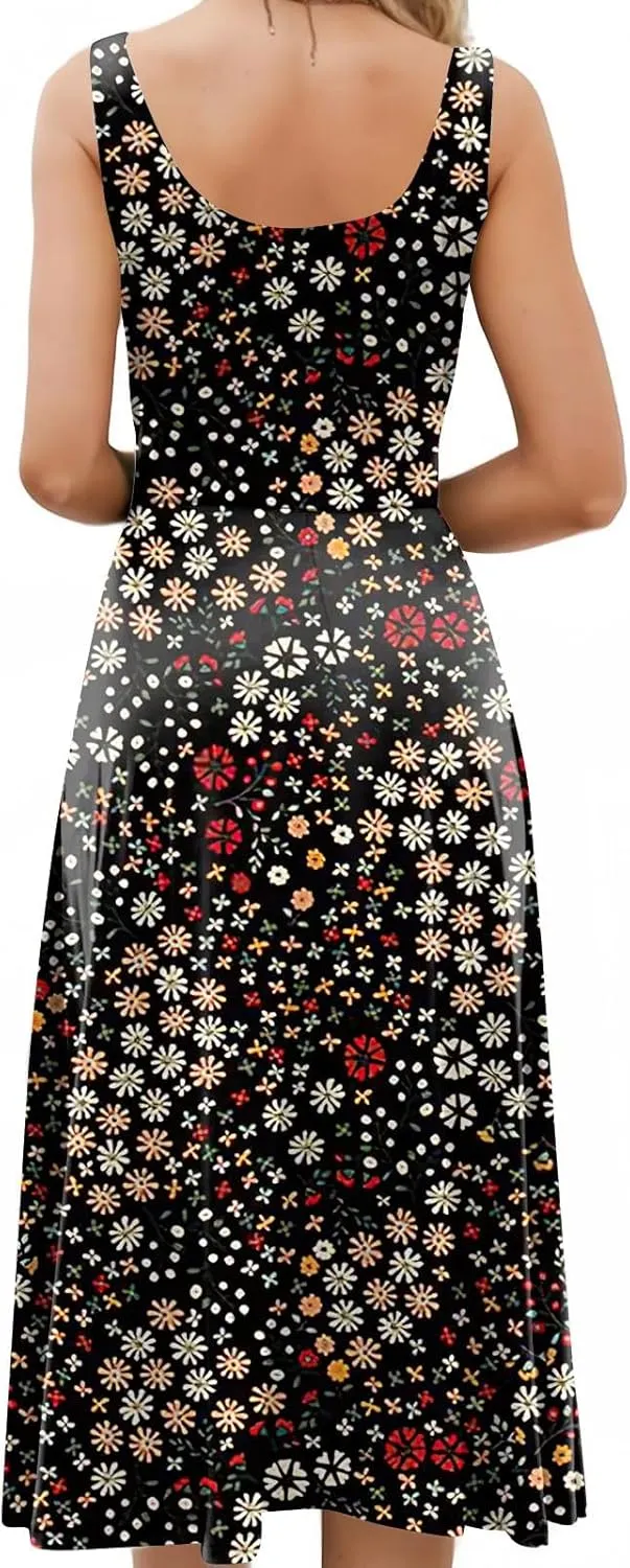 Easter Dress for Women Spring Summer Casual Dresses for Women 2025 Casual Boho Floral Print
