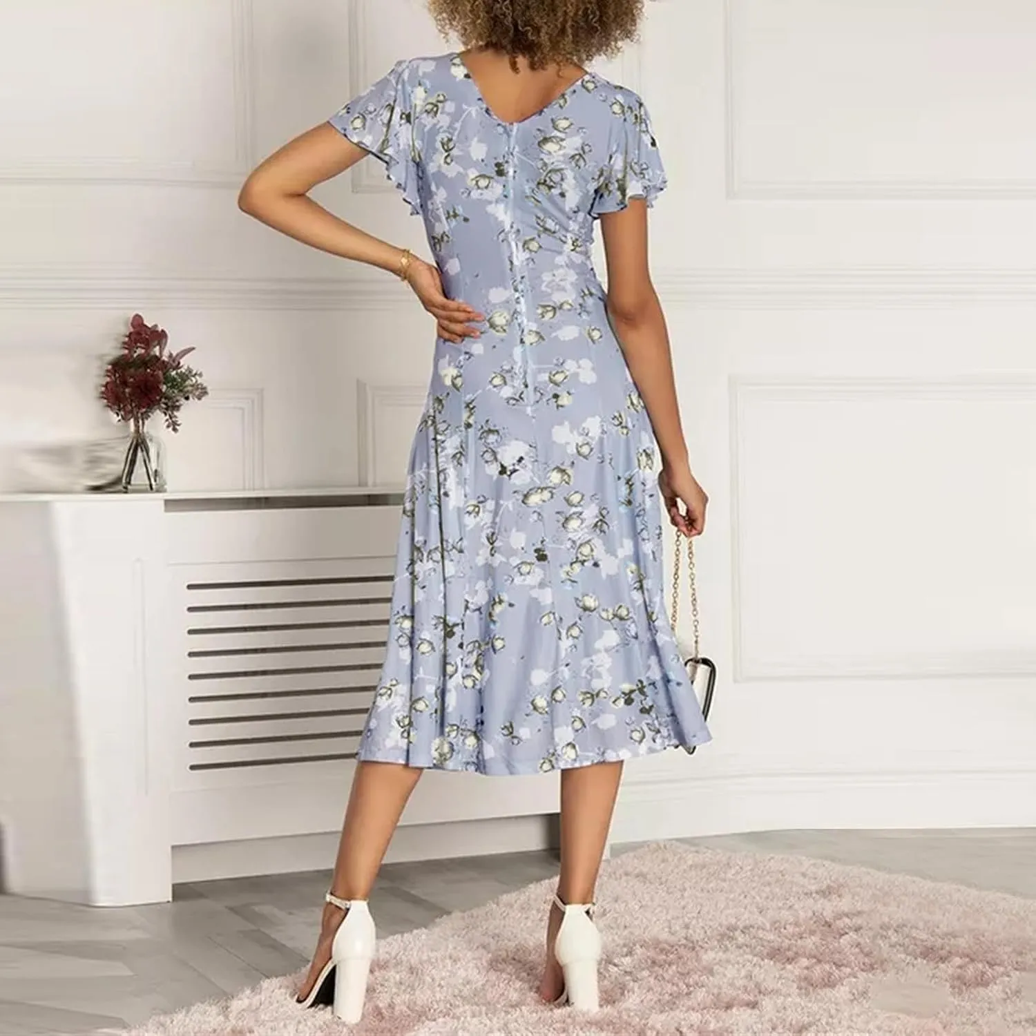 Easter Dress for Women Summer Dresses for Women 2025 Swing Chiffon Dress Fitted Spring Summer