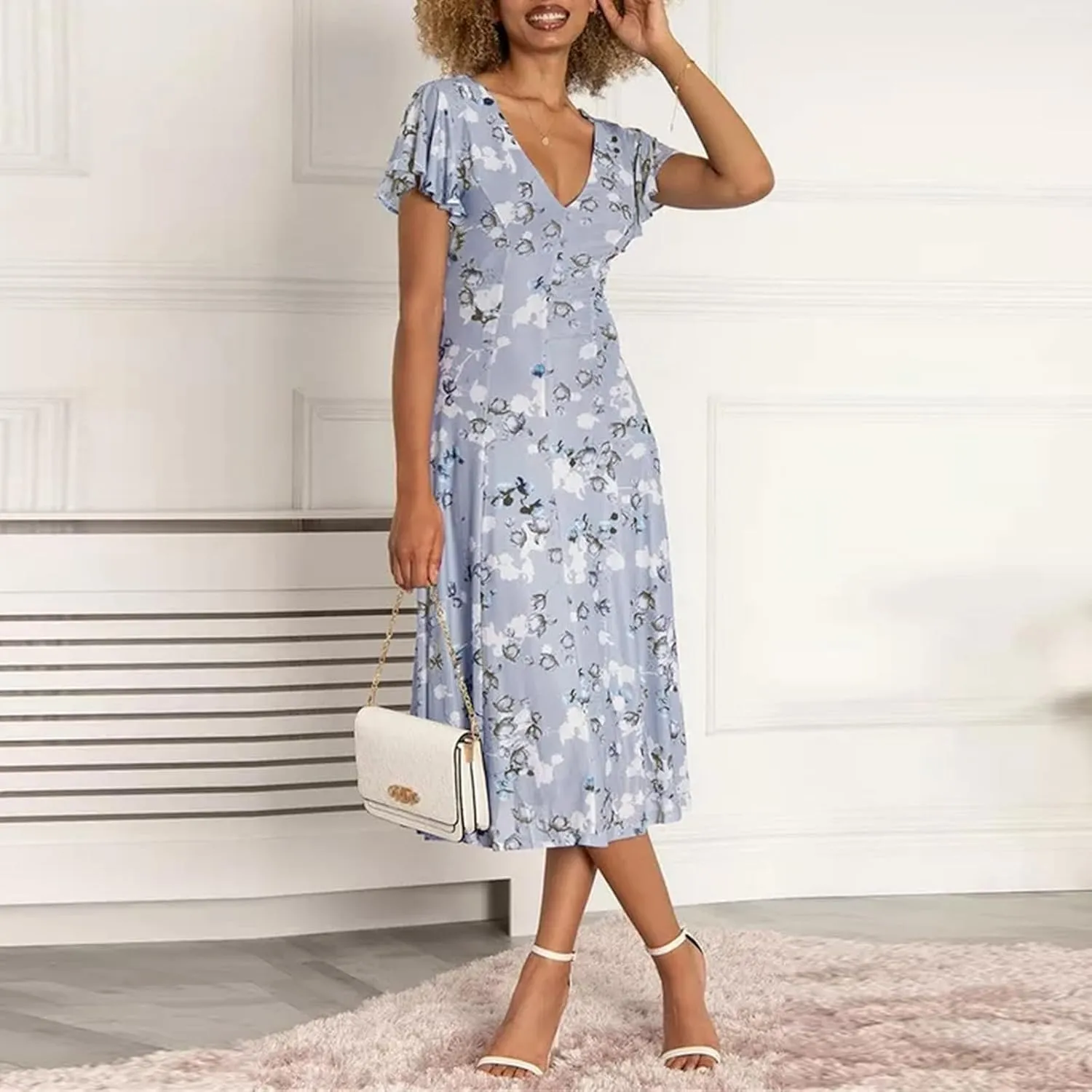 Easter Dress for Women Summer Dresses for Women 2025 Swing Chiffon Dress Fitted Spring Summer