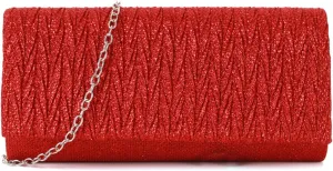 Elegant Envelope Clutch Bag with Detachable Chain Strap Cocktail Party Ladies Evening Purse for Women