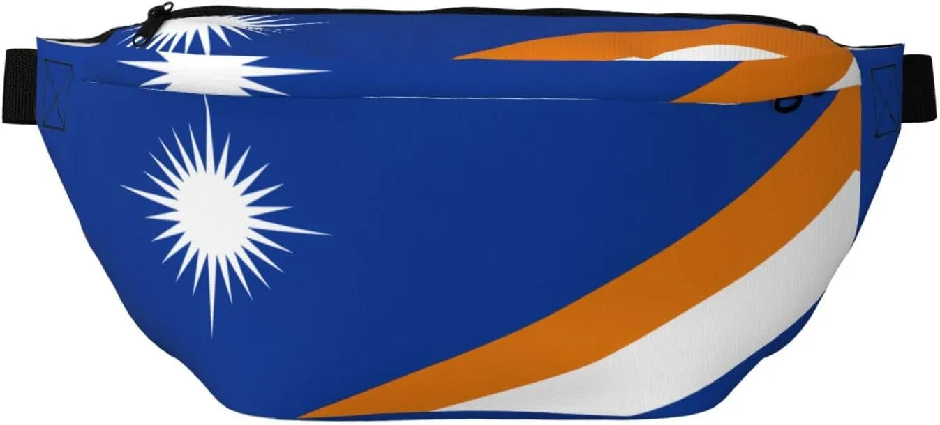 Flag Of The Marshall Islands Stylish Crossbody Waist Pack - Versatile And Compact Travel Pouch For Hands-Free Storage