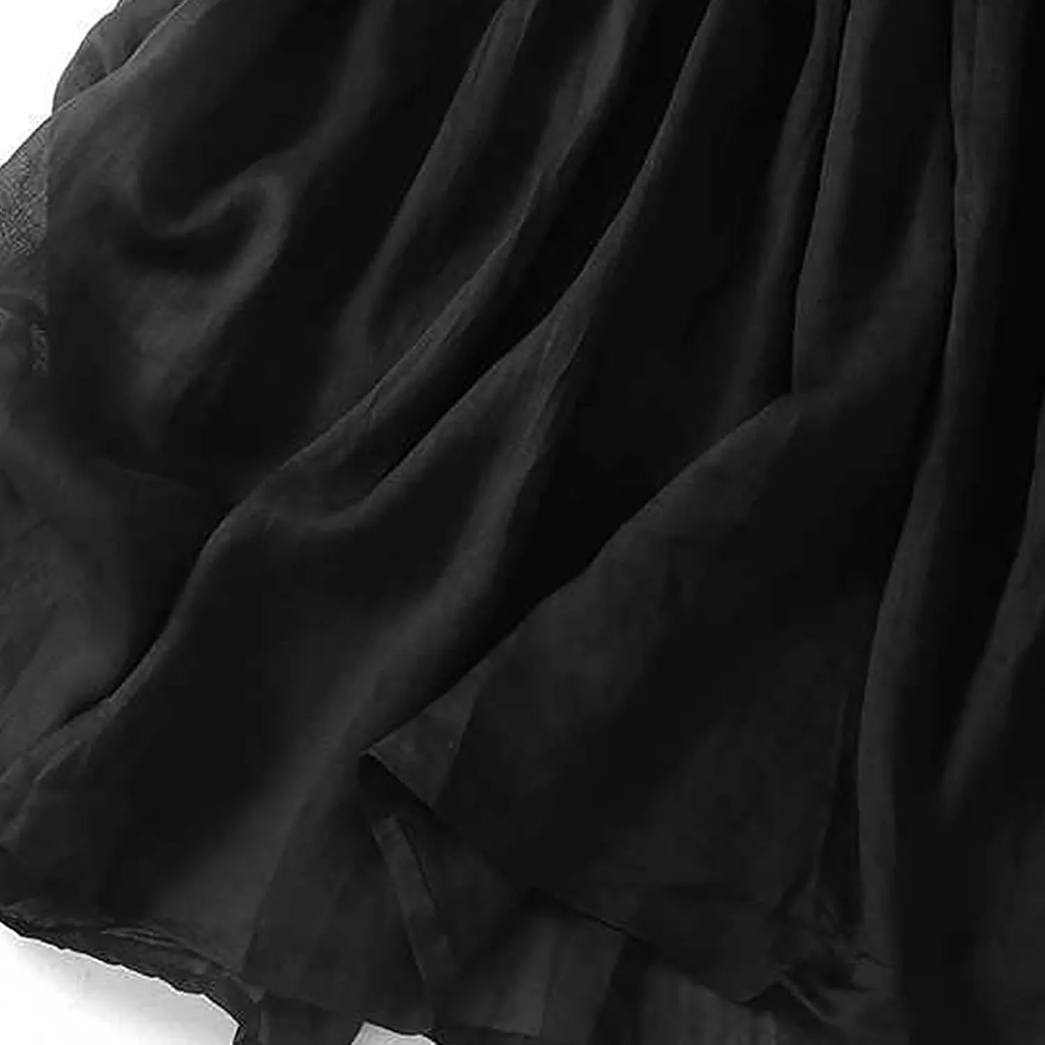 hlysgo Women's Boho High Waist A Line Pleated Flowy Midi Skirts Lightweight Summer Cotton Linen Long Skirt with Pockets