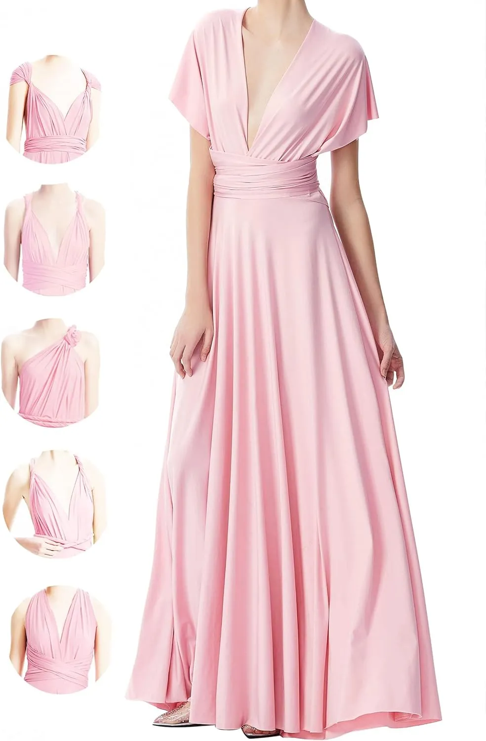 Infinity Dresses for Bridesmaids,Wedding Guest Dresses for Women,Plus Size Wrap Dress Long Maxi Convertible Multiway Dress