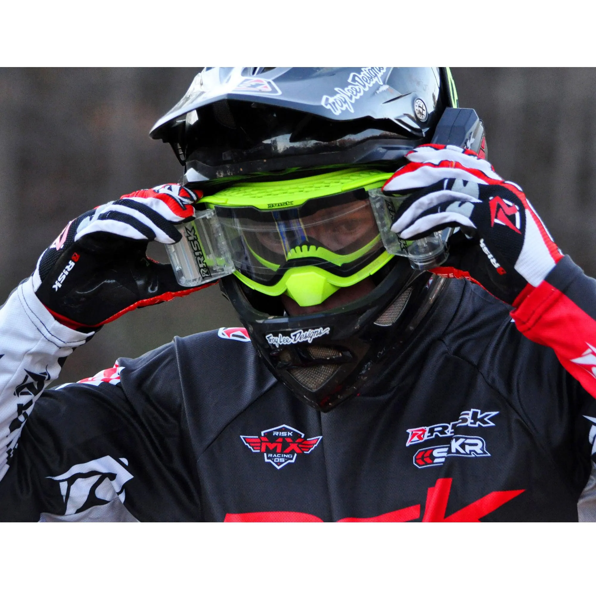 J.A.C. V3 MX ROLL-OFF Goggle - Ripper Mega Combo Kit
