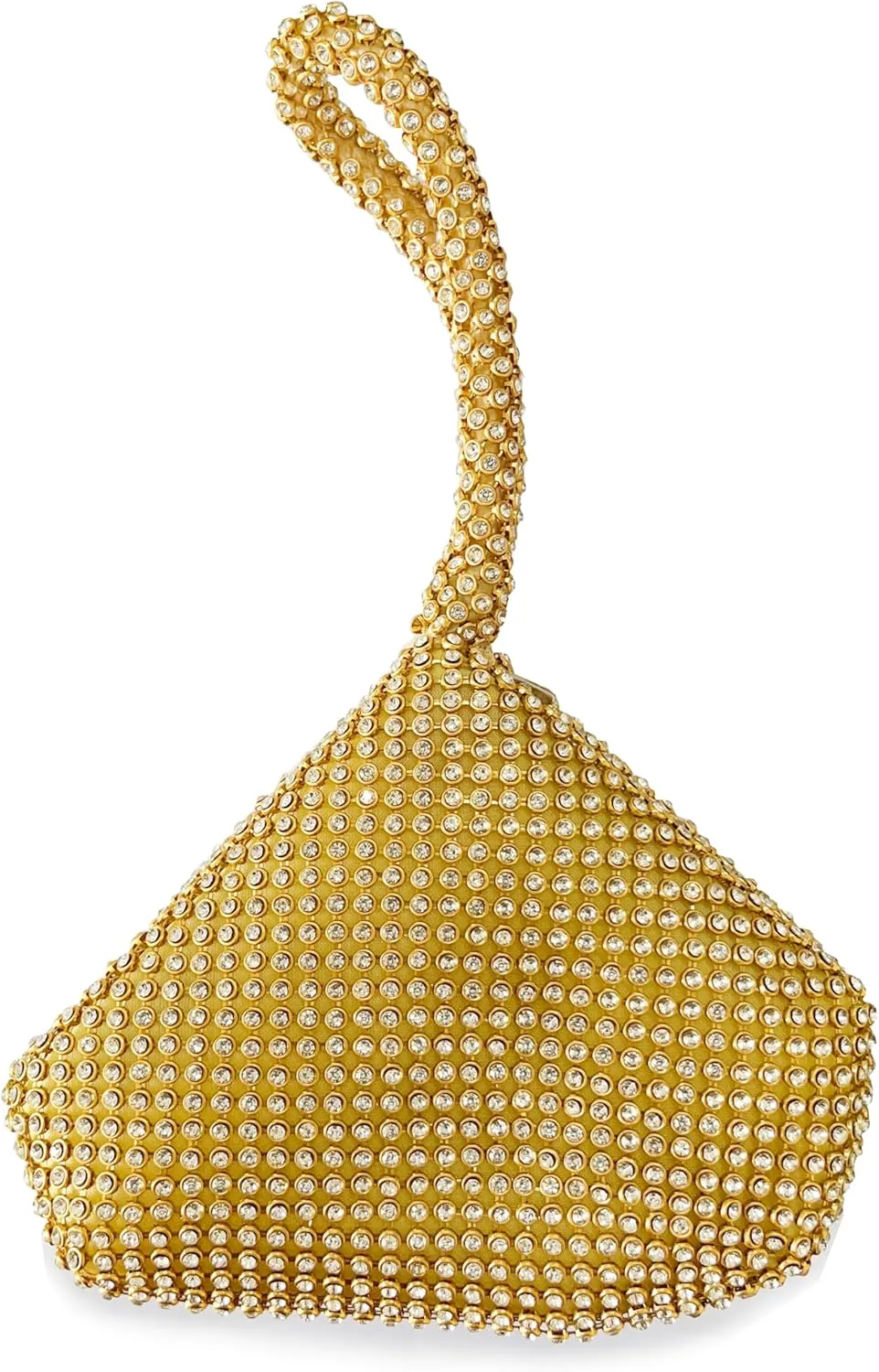 KAITAK Clutch Purses for Women, Rhinestone Evening Bags Cocktail Glitter Triangle Handbags for Party Prom -Mini Size