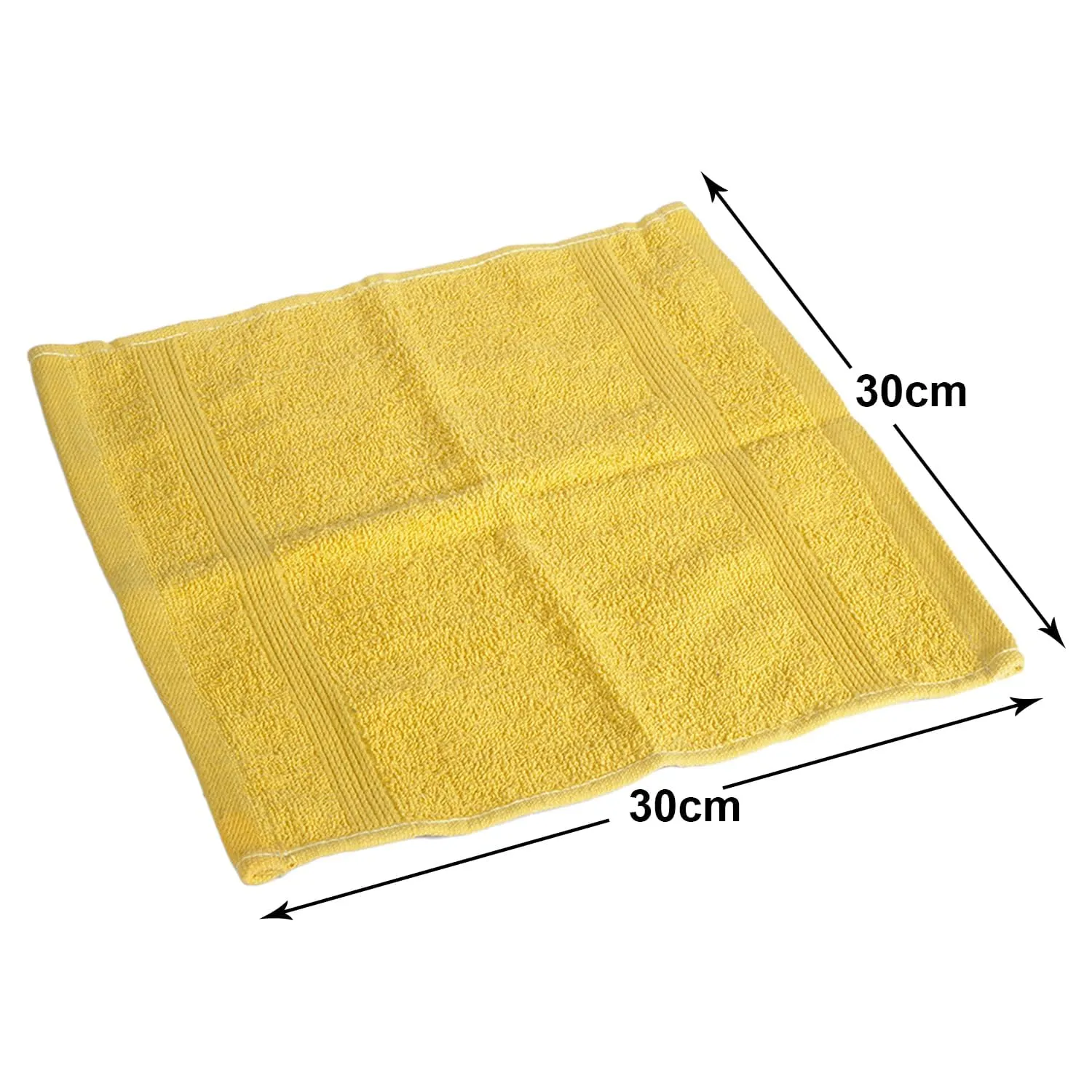 Kuber Industries Bamboo Face Towels |Super Soft, Quick Absorbent & Anti-Bacterial|Gym & Workout Towels|Pack of 12 (Yellow & Pink)