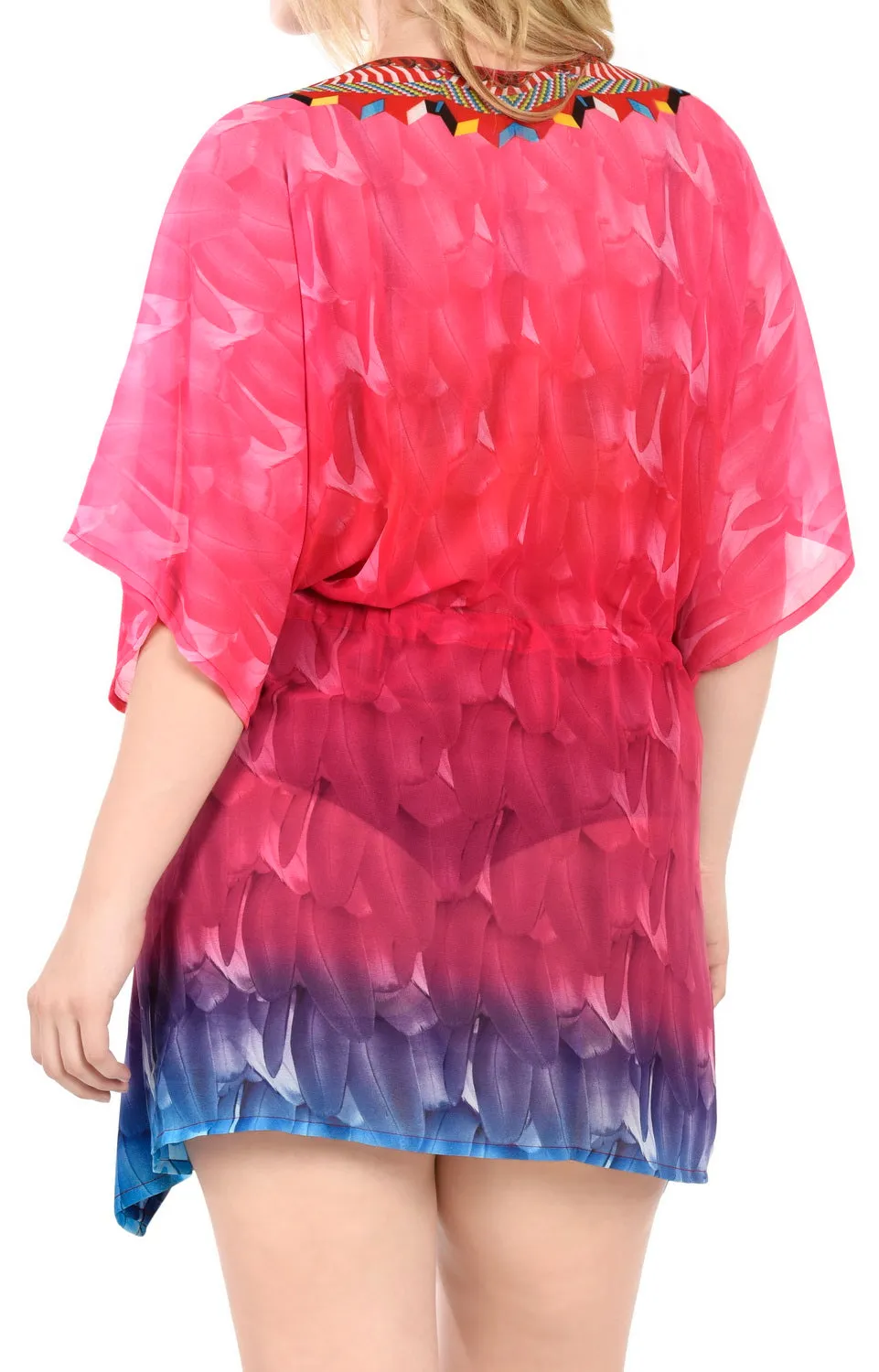 LA LEELA Chiffon Digital HD Nightgown Women OSFM 14-28 [L-4X] Multicolor_535