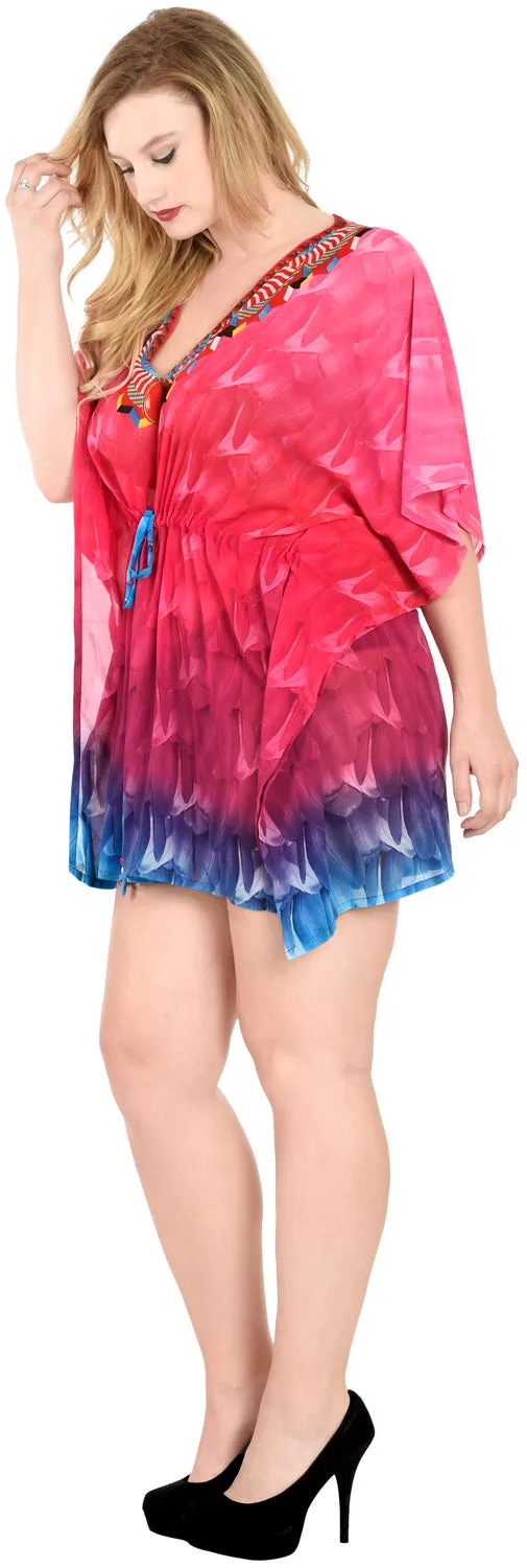 LA LEELA Chiffon Digital HD Nightgown Women OSFM 14-28 [L-4X] Multicolor_535