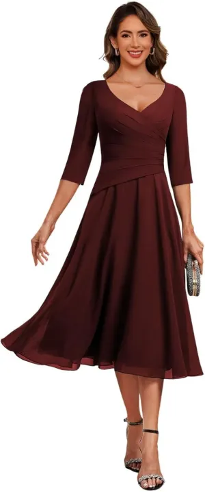 Lace Sequins Mother of The Bride Dresses 2025 Short Sleeve Wedding Guest Dresses for Women Long Chiffon A Line Formal Evening