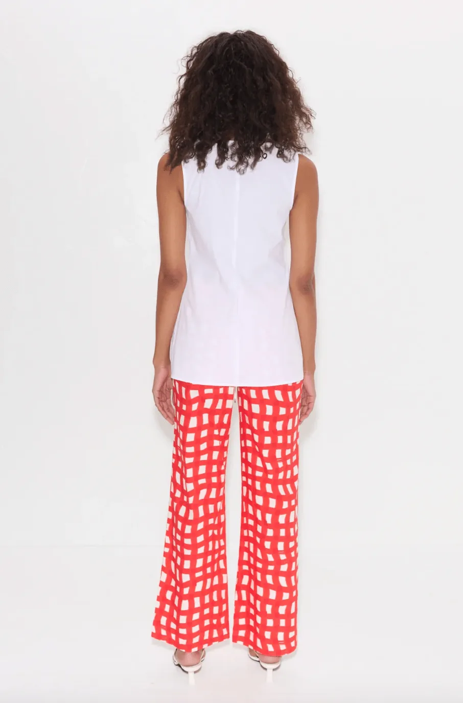 Lacy Poplin Tie Top