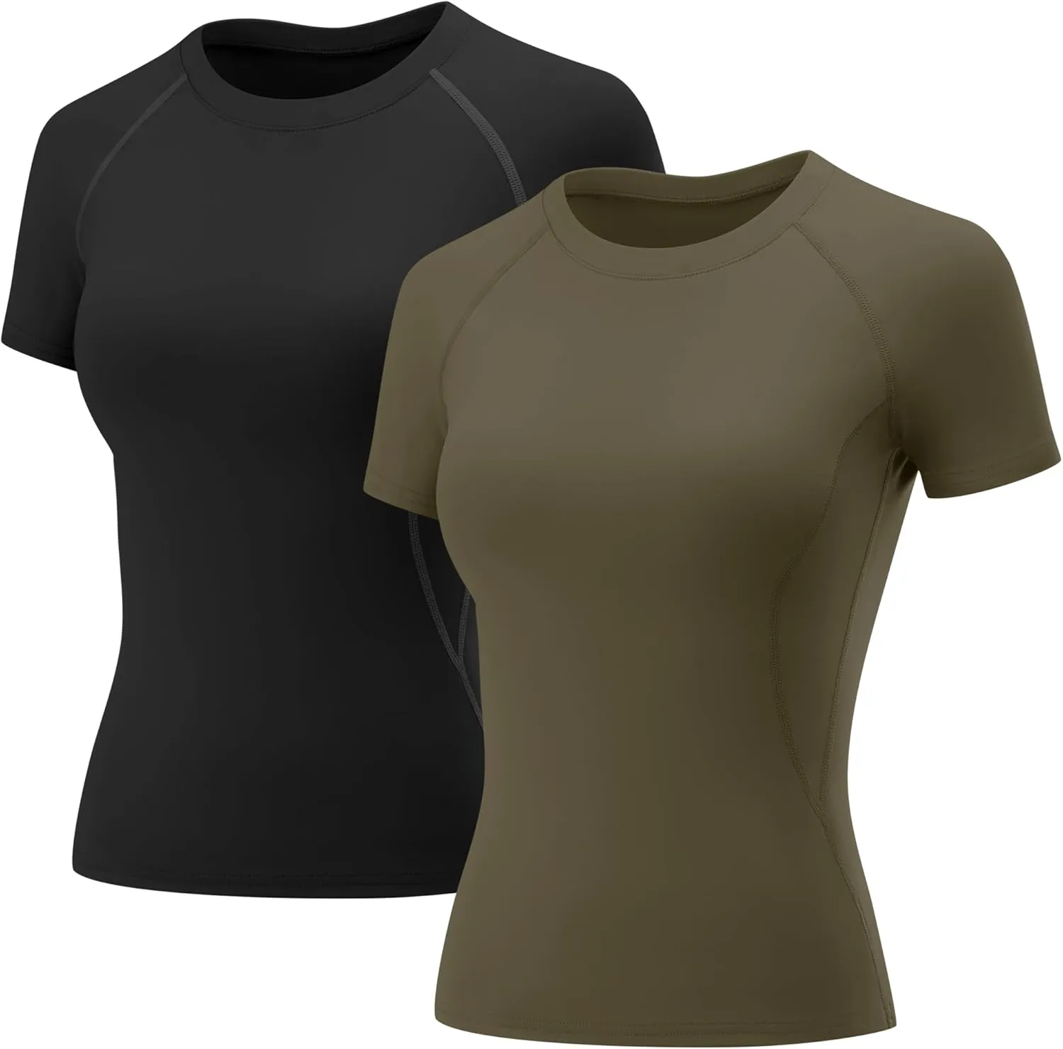 LOMON Womens Workout Tops Short Sleeve Raglan Athletic Shirts Yoga Gym Crewneck Quick Dry Tshirts