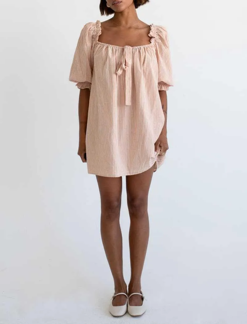 Melliflo Women's 2025 Summer Floral Puff Sleeve Plaid Mini Dress Square Neck Gingham Checkered Short Dresses