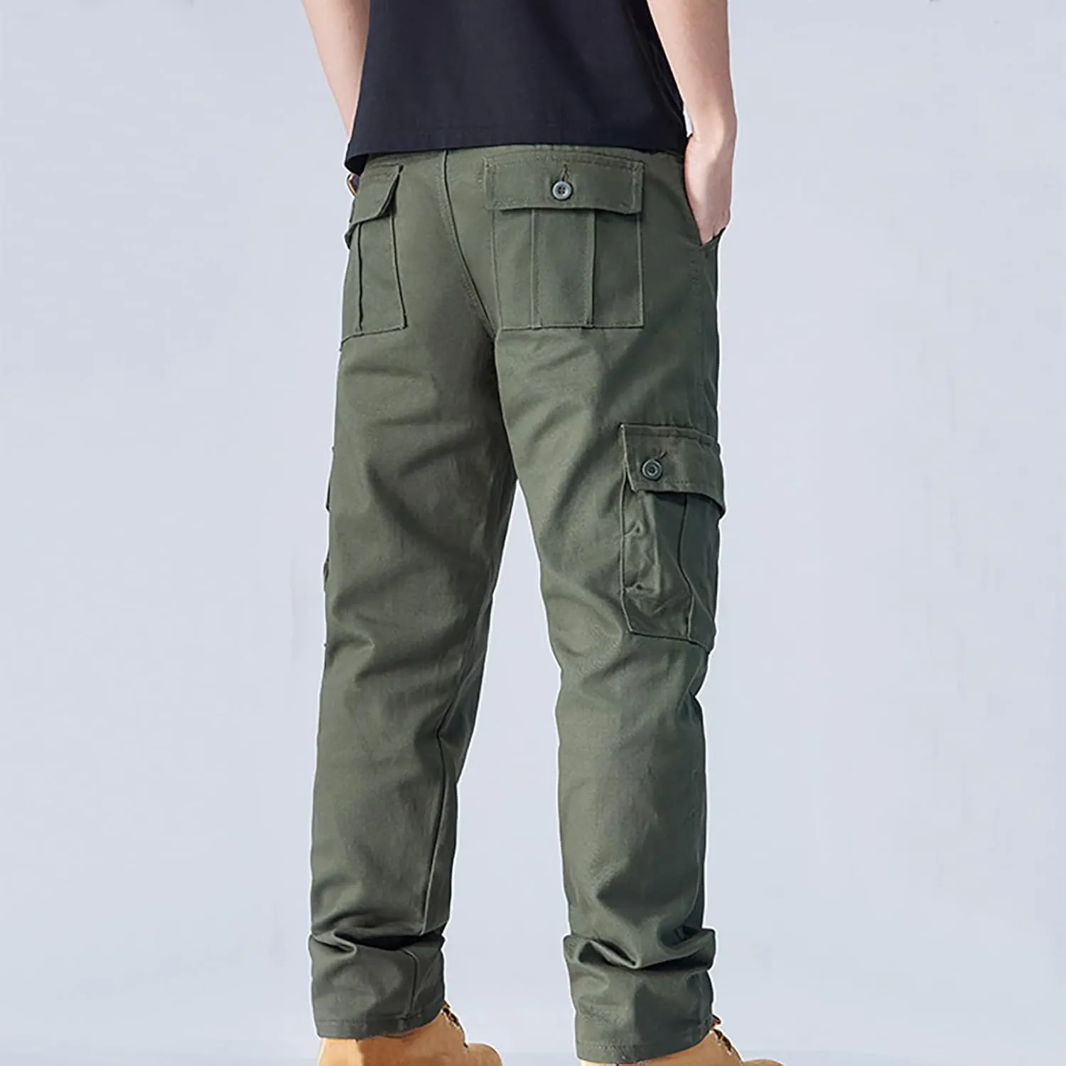 Mens Casual Pants Hiking Chino Cargo Pants Lightweight Outdoor Twill Jogger Sweatpants Loose Straight Leg Pants