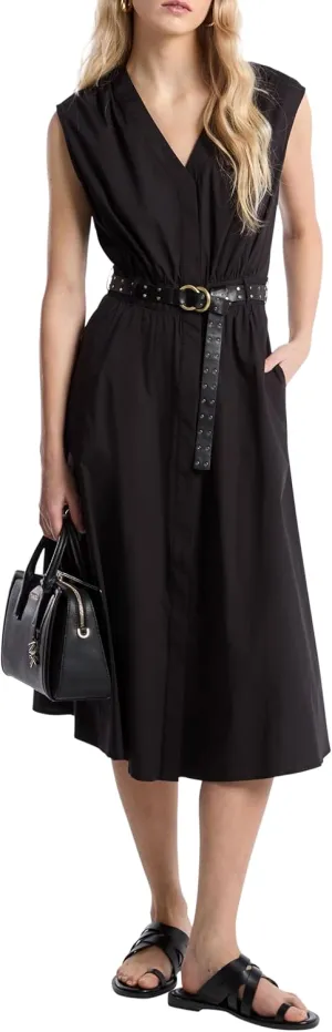 Michael Kors Women's Cotton Poplin Midi Dress