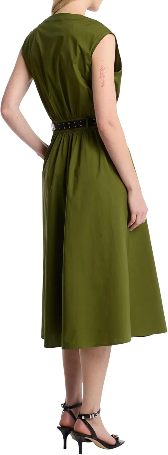 Michael Kors Women's Cotton Poplin Midi Dress