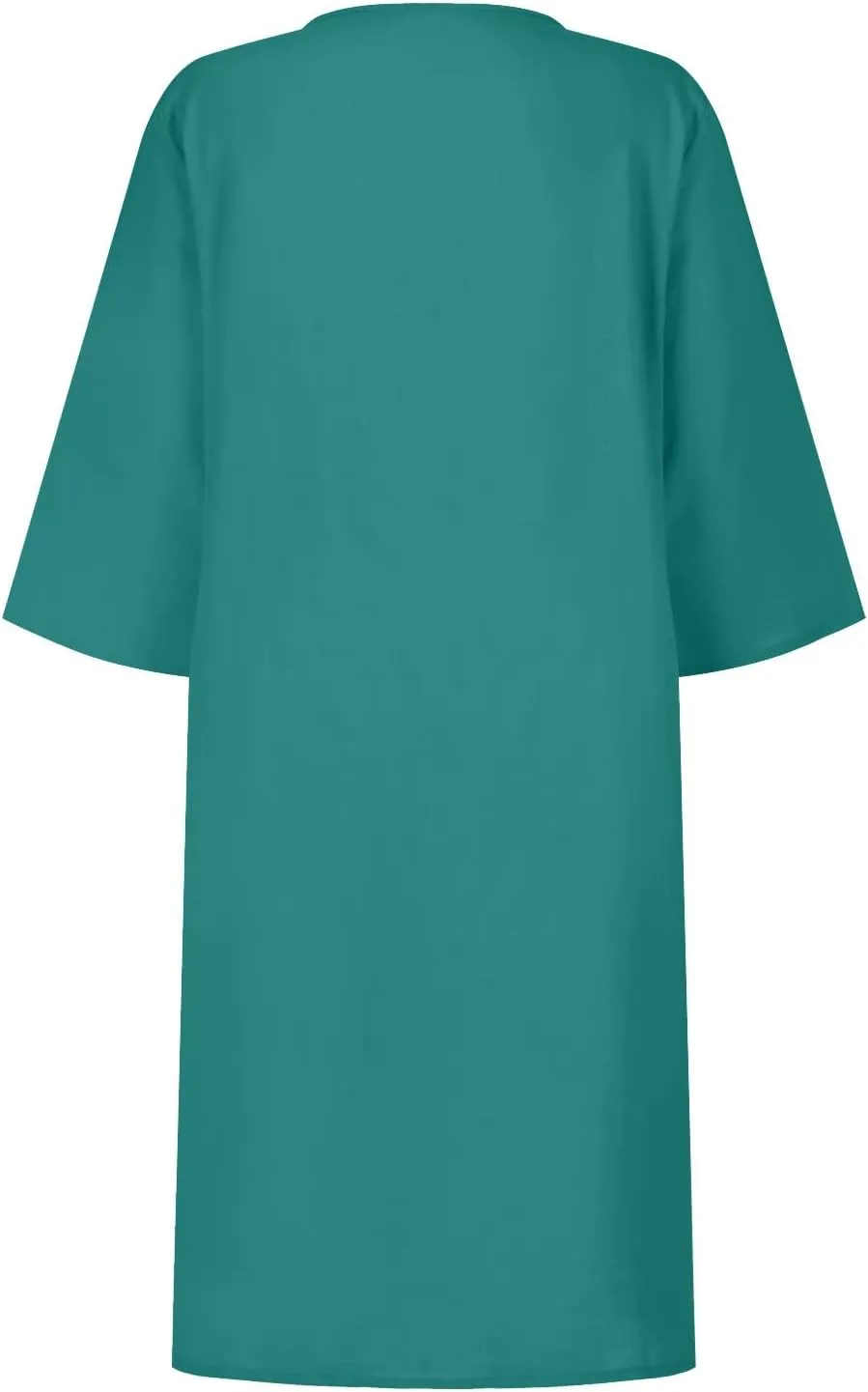 Mother Daughter Matching Dresses V Neck Half Sleeve Cotton Linen Dress Casual Vintage Lightweight Summer Midi Dress
