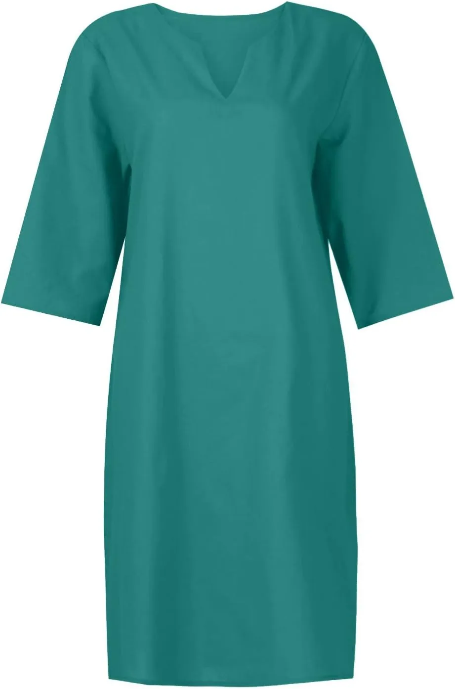 Mother Daughter Matching Dresses V Neck Half Sleeve Cotton Linen Dress Casual Vintage Lightweight Summer Midi Dress