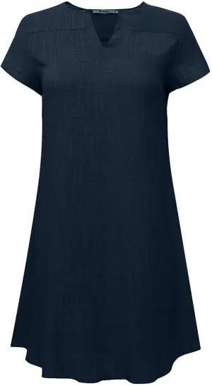 NaRHbrg Women's Linen T Shirt Dress Short Sleeve Casual Loose Fit Summer Dresses with Pockets Lightweight Beach Sundress