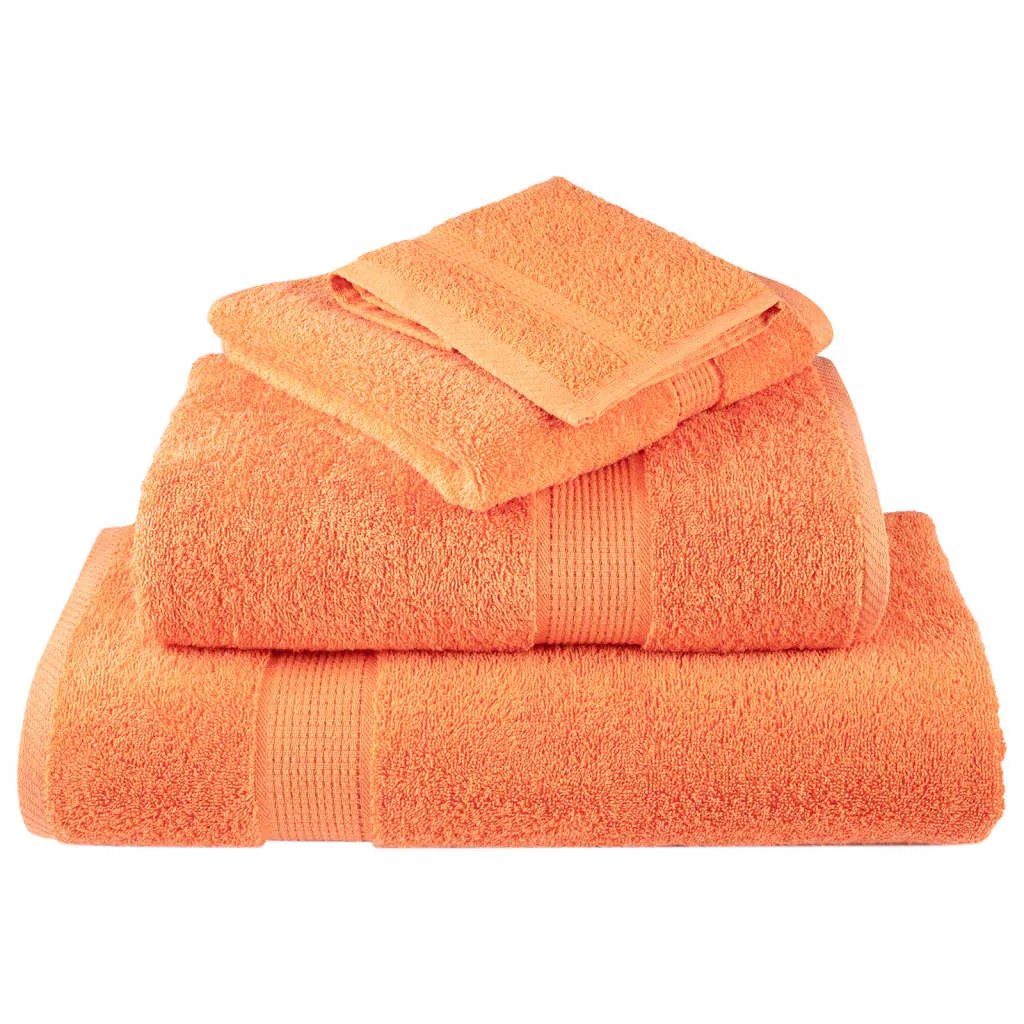 Premium Towels 4 pcs Orange 100x200 cm 600 gsm 100% Cotton