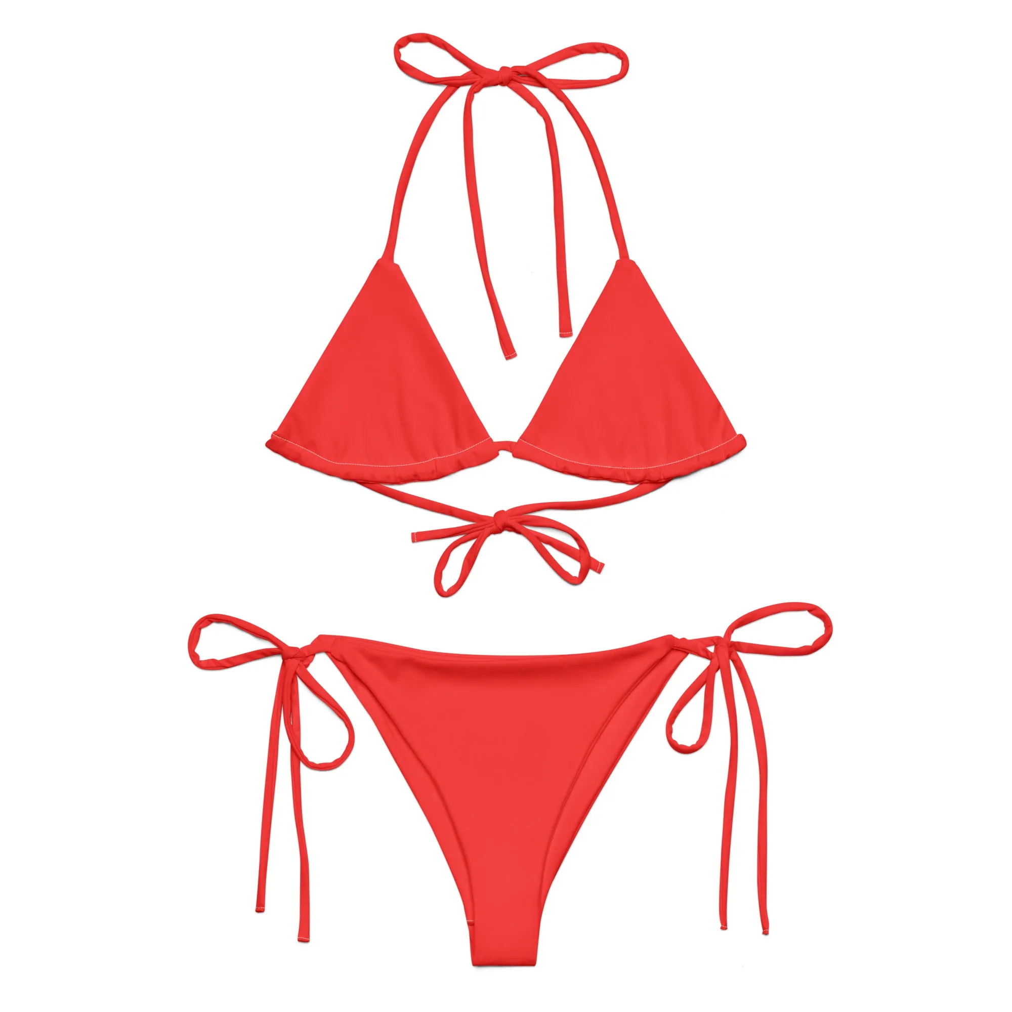 Red string bikini by Dumbbells and Hotels