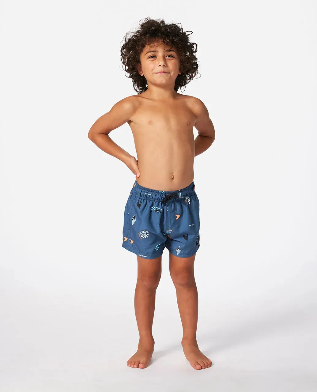 Rip Curl Kid's Grom Energy Volley Shorts Vintage Navy 027TBO-9435