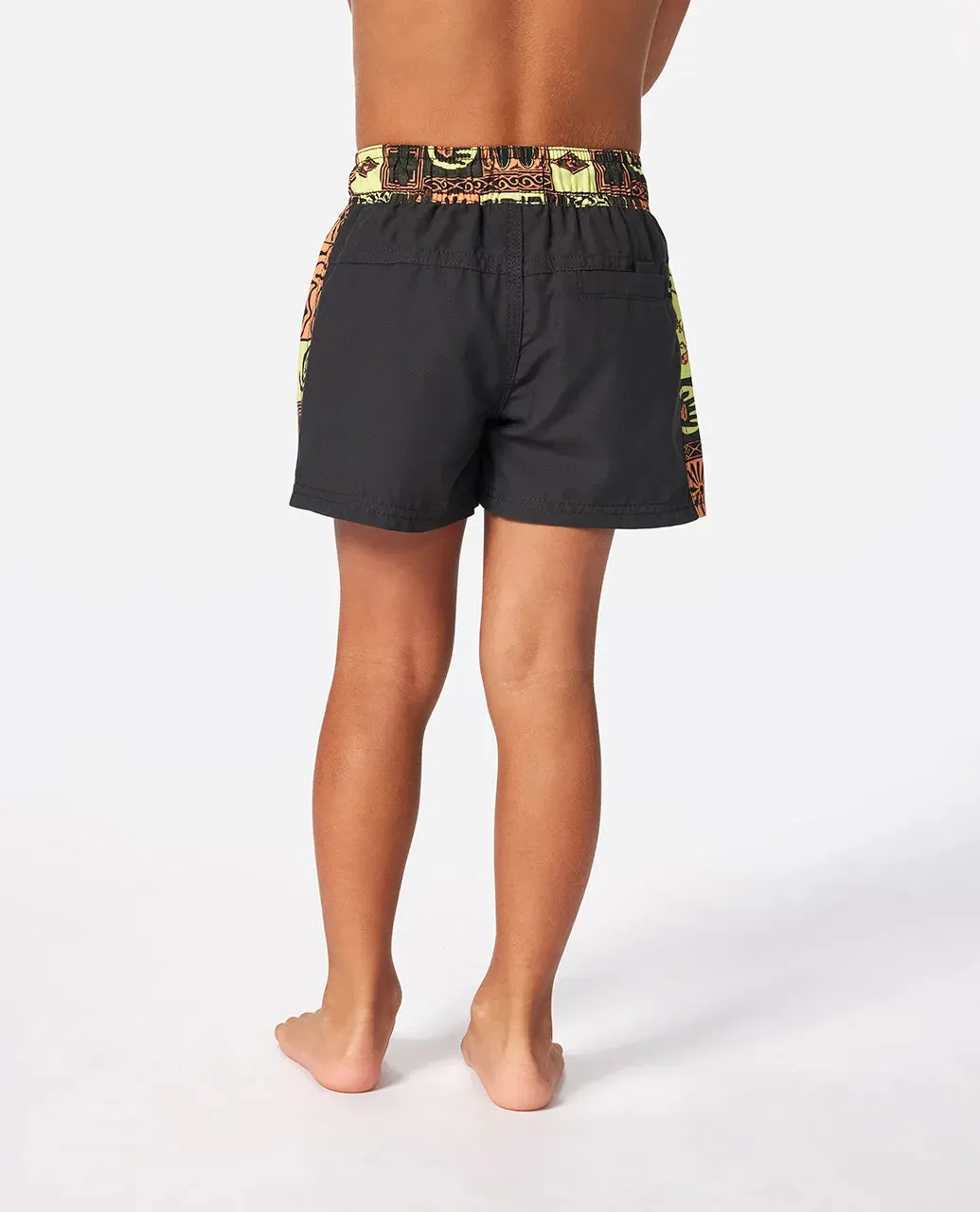 Rip Curl Kid's Kev Energy Block Volley Shorts (1-8) Washed Black 026TBO-8264