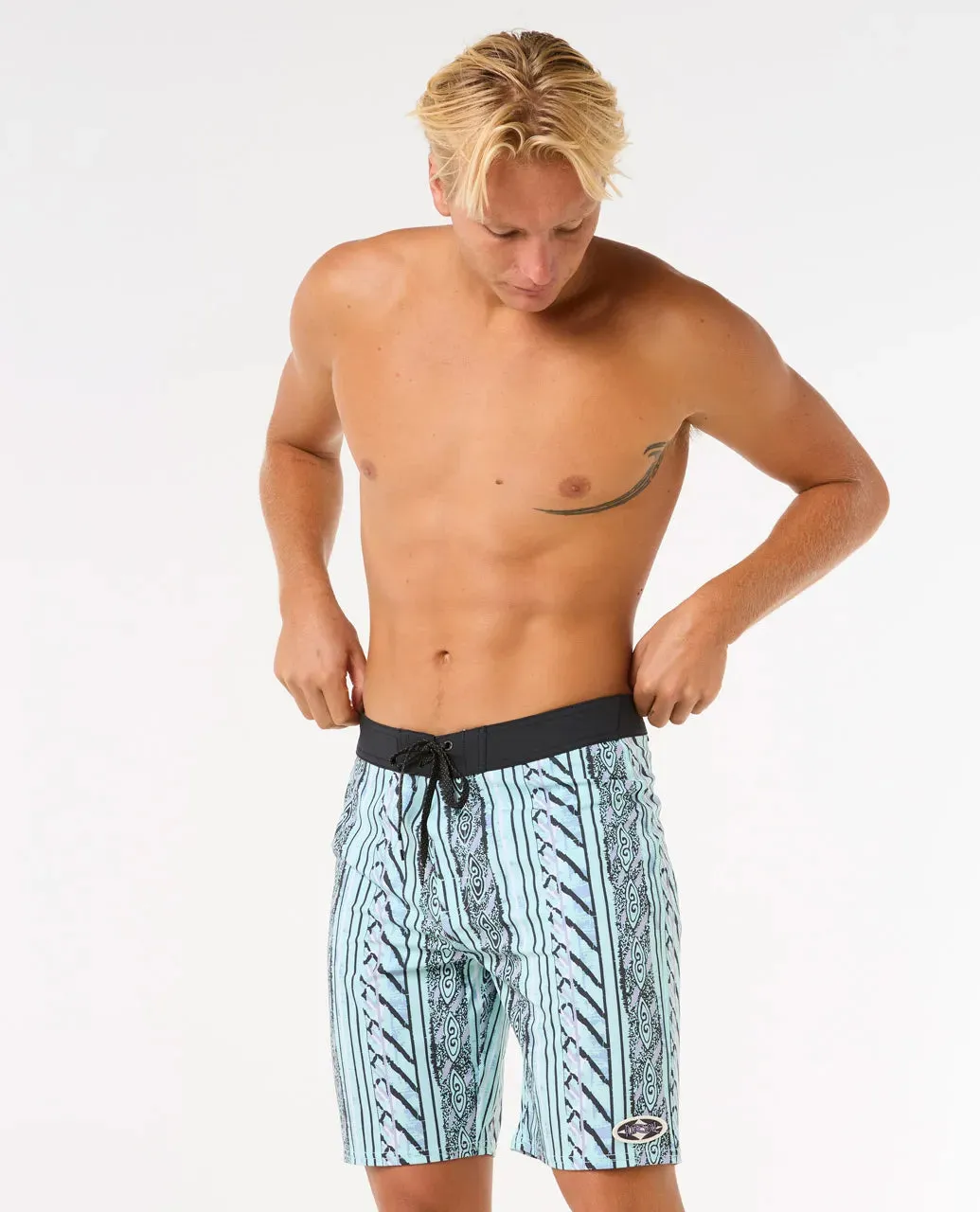 Rip Curl Men's Mirage Heritage Vert 19" Boardshorts Aqua 0BCMBO-0046