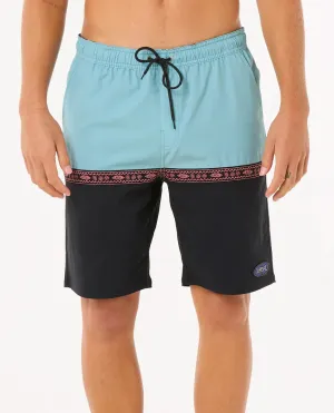 Rip Curl Men's Raw Energy Split Volley Shorts Black 0C3MBO-0090