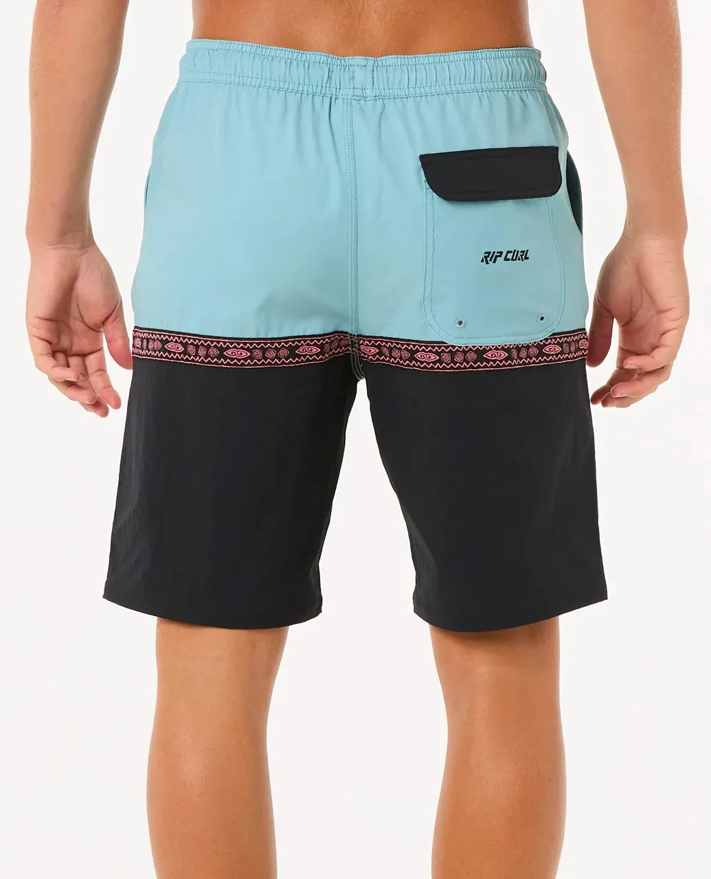 Rip Curl Men's Raw Energy Split Volley Shorts Black 0C3MBO-0090