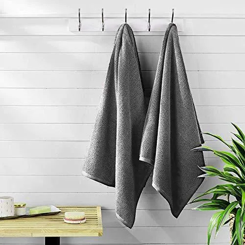 Roseate® Ultra Soft 100% Cotton Large Bath Towel Super Absorbent/Anti Bacterial (550 GSM /70x140 cm) Grey