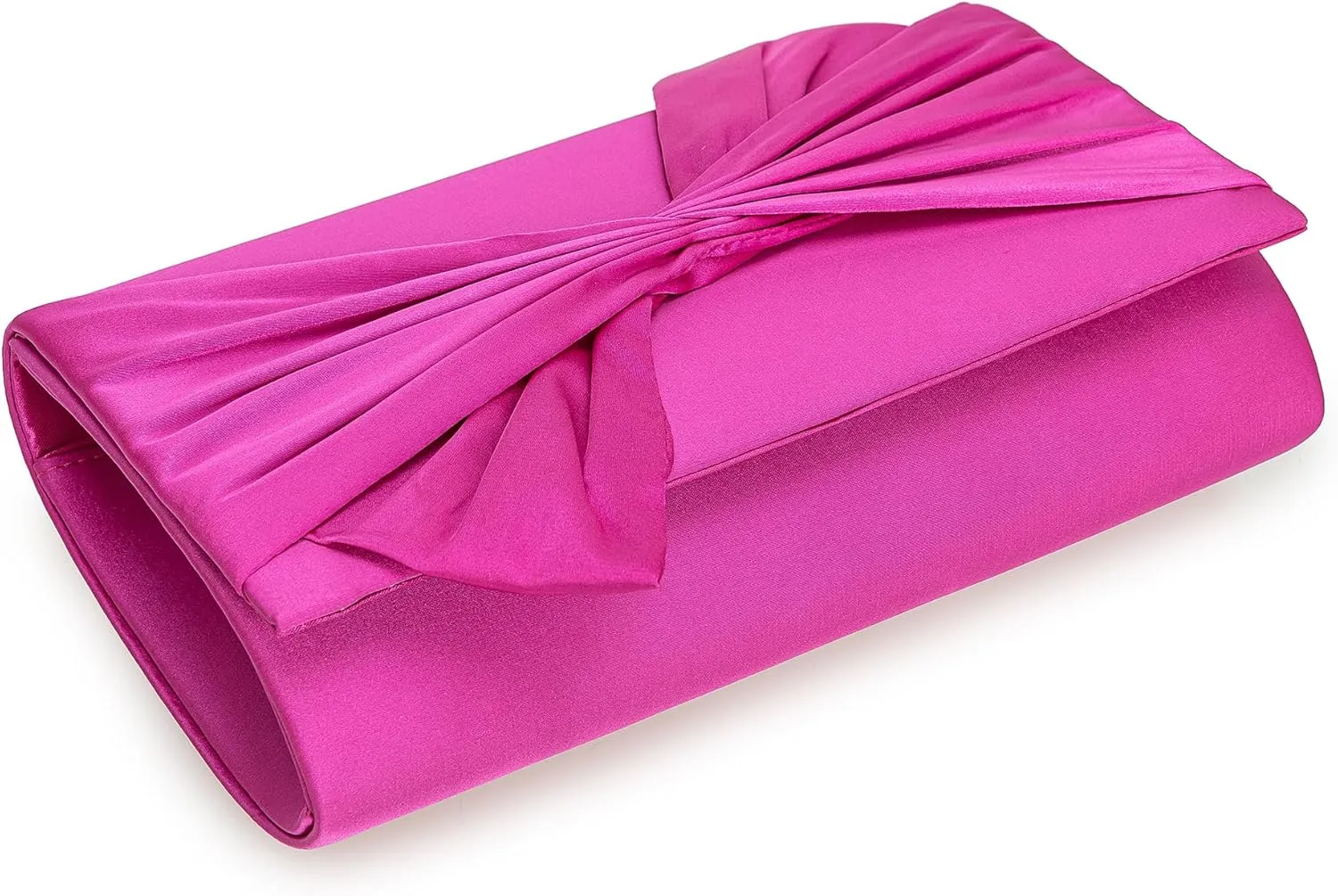 Satin Evening Bag Bow Flap Clutch Purse for Women Formal Party/Prom/Wedding