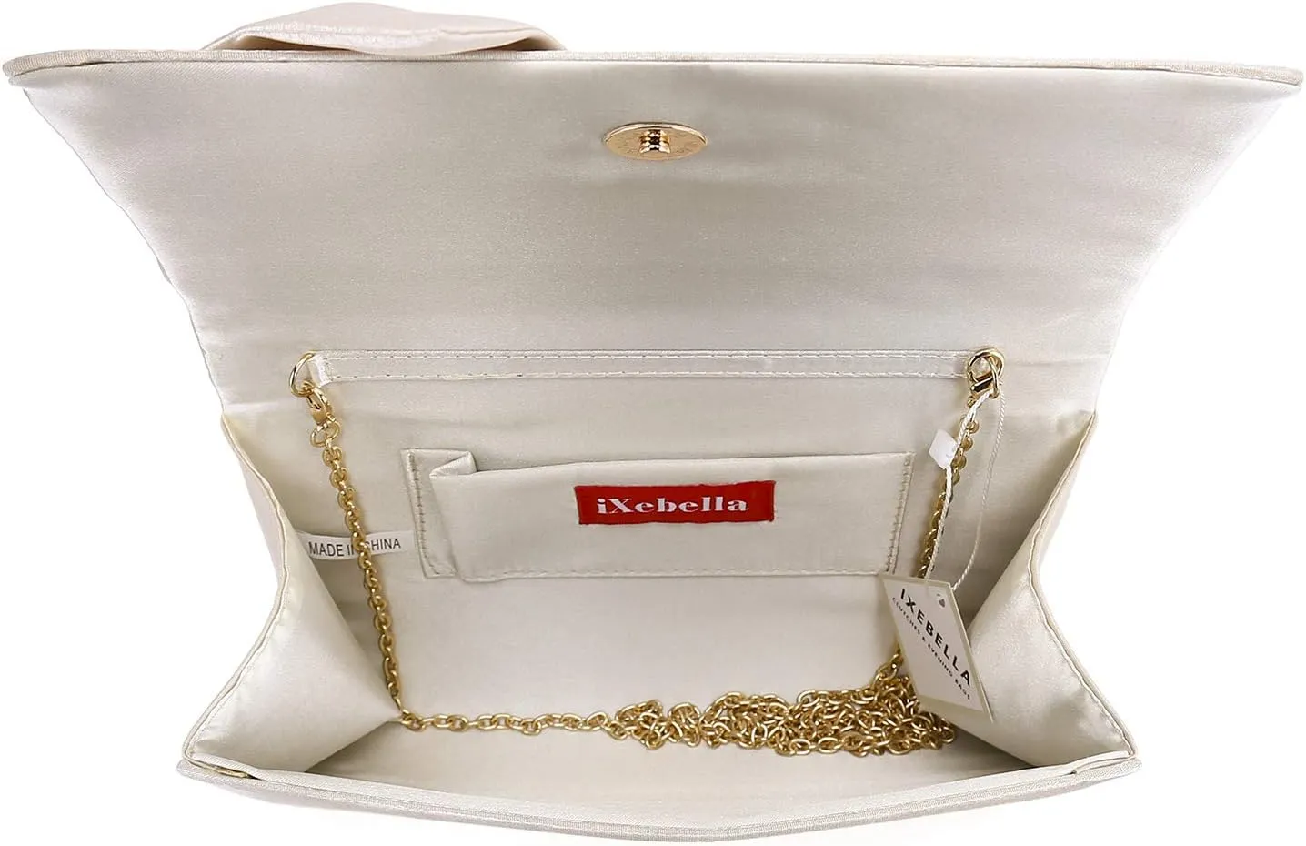 Satin Evening Bag Bow Flap Clutch Purse for Women Formal Party/Prom/Wedding