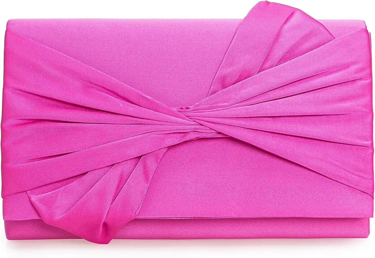 Satin Evening Bag Bow Flap Clutch Purse for Women Formal Party/Prom/Wedding